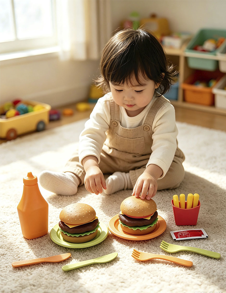 Set de comida juego de rol para niños 6