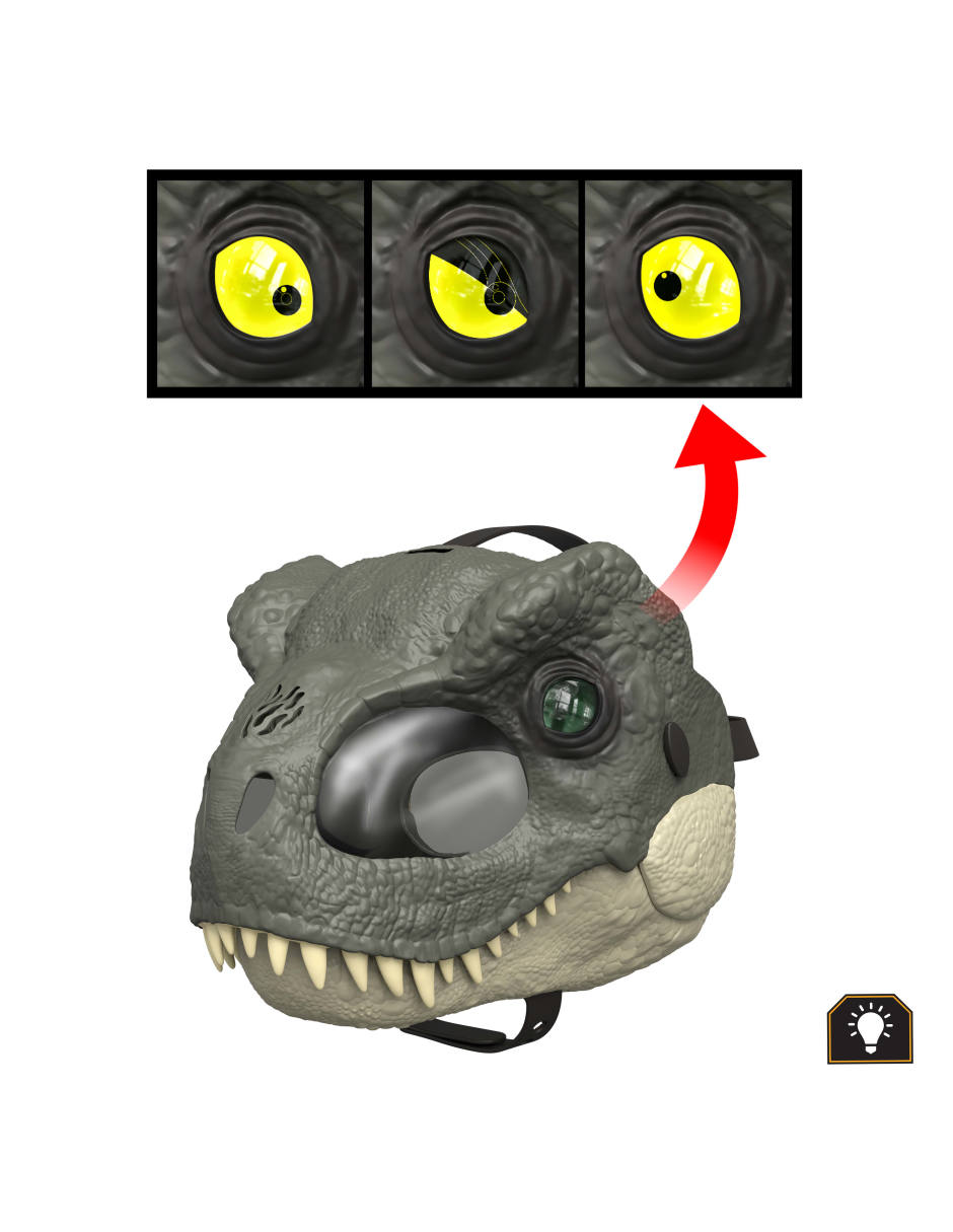 Máscara deluxe tyrannosaurus rex jurassic world juego de rol para niños