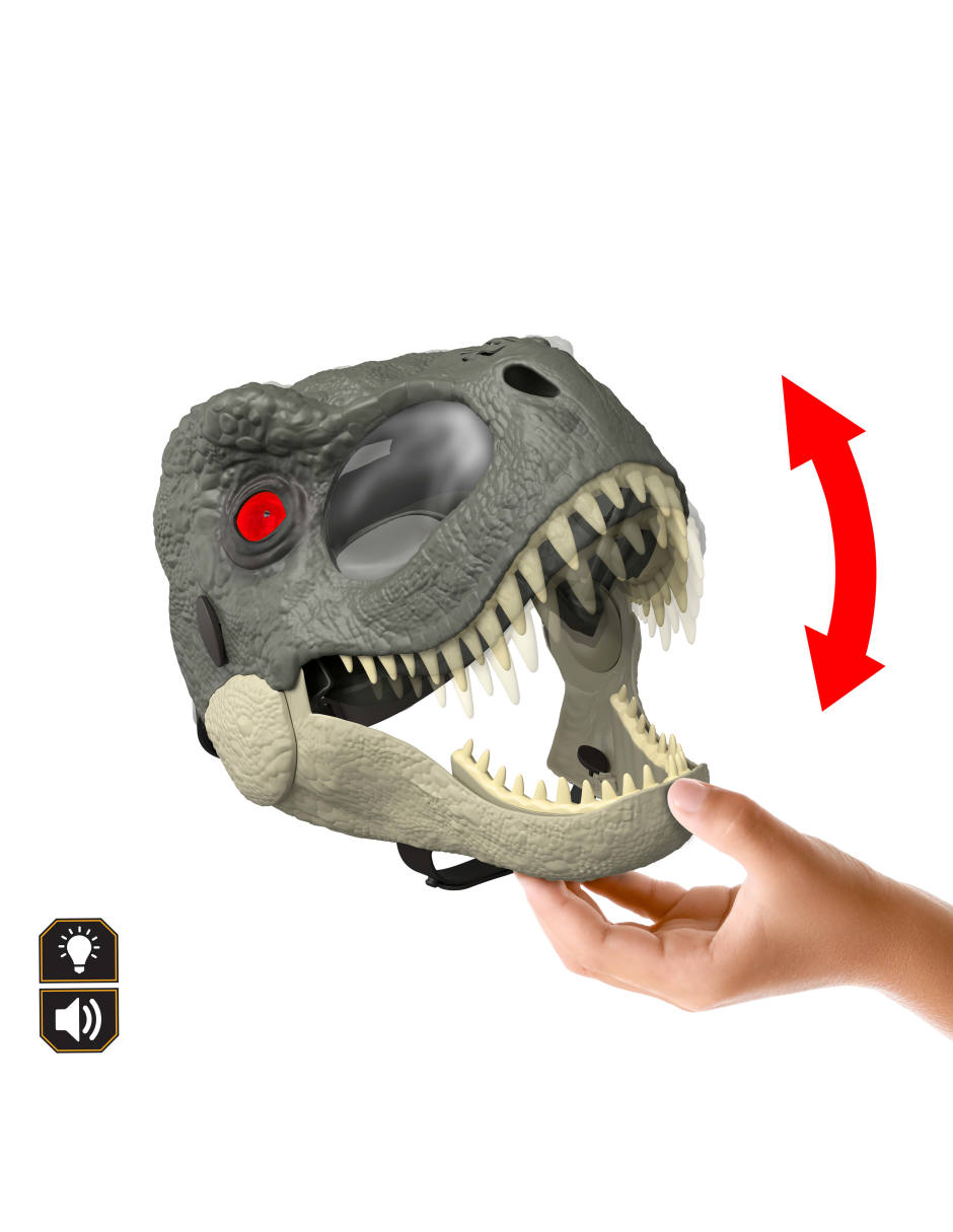 Máscara deluxe tyrannosaurus rex jurassic world juego de rol para niños
