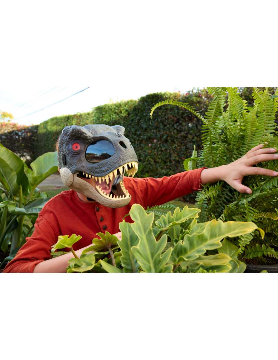 Máscara deluxe tyrannosaurus rex jurassic world juego de rol para niños