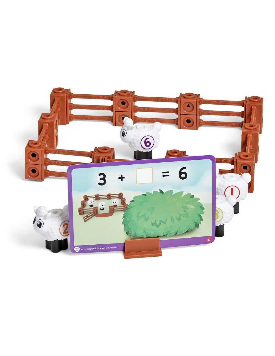 Juego de actividades de cubos MathLink Numberblocks Granja de ovejas 5