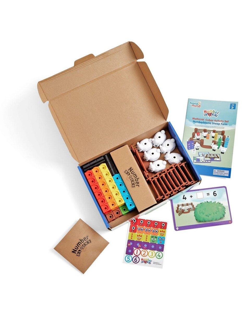 Juego de actividades de cubos MathLink Numberblocks Granja de ovejas 10