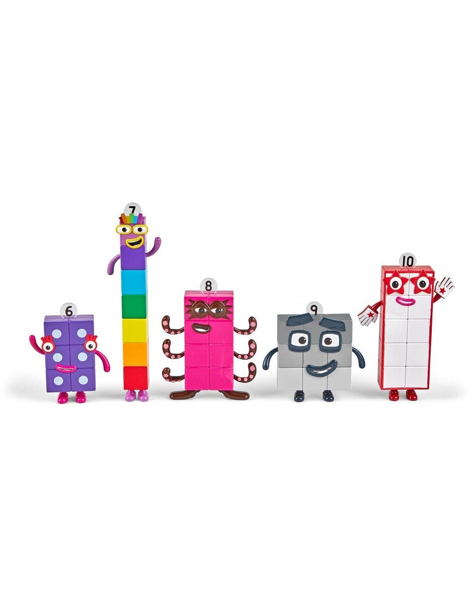 Set de figuras del seis al diez de Numberblocks Friends 3