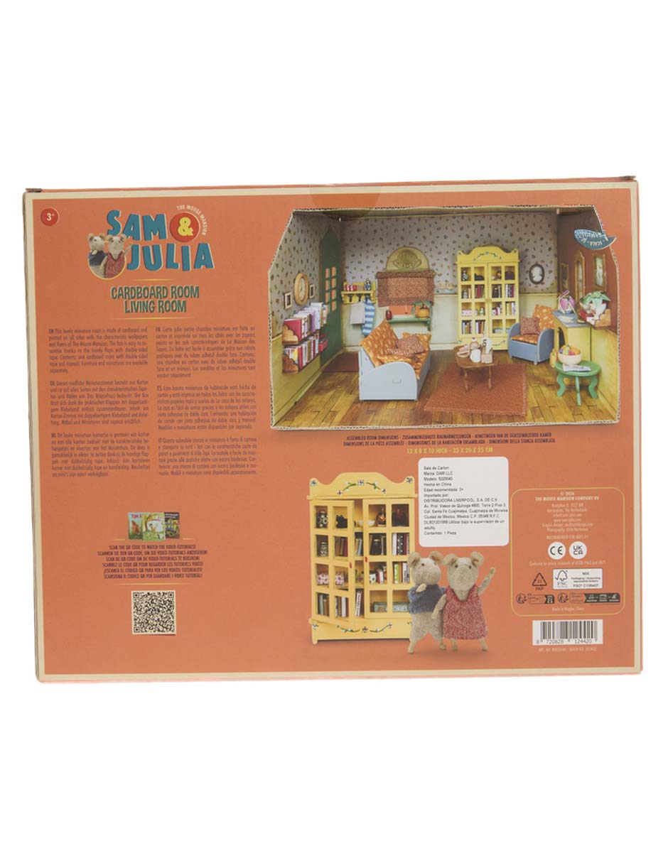 Casa de muñecas Sam&Julia Cardboard Room Living Room