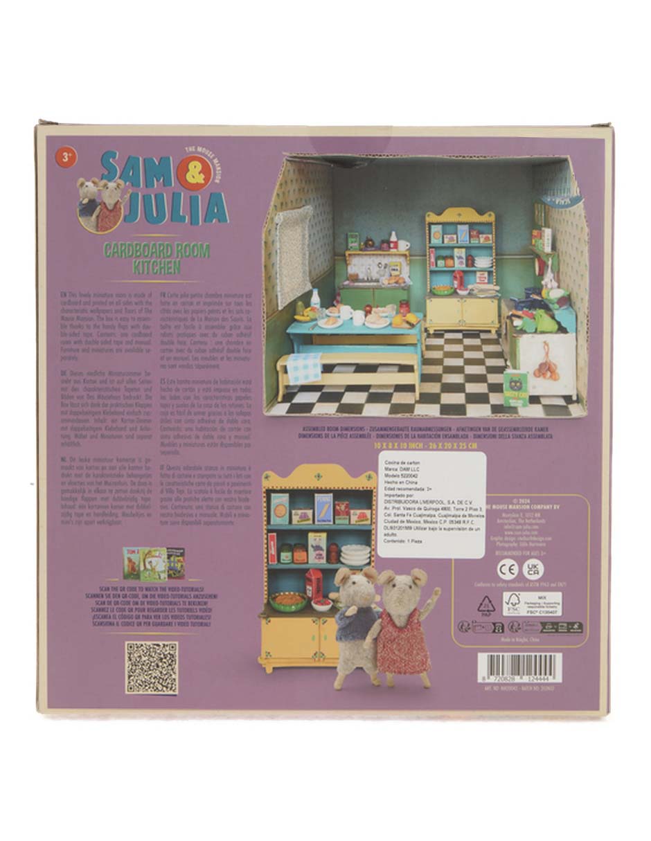Casa de muñecas Sam&Julia Carboard Room Kitchen