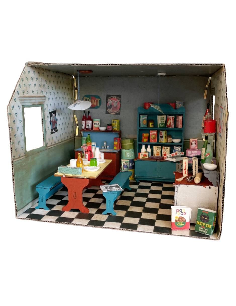 Casa de muñecas Sam&Julia Carboard Room Kitchen