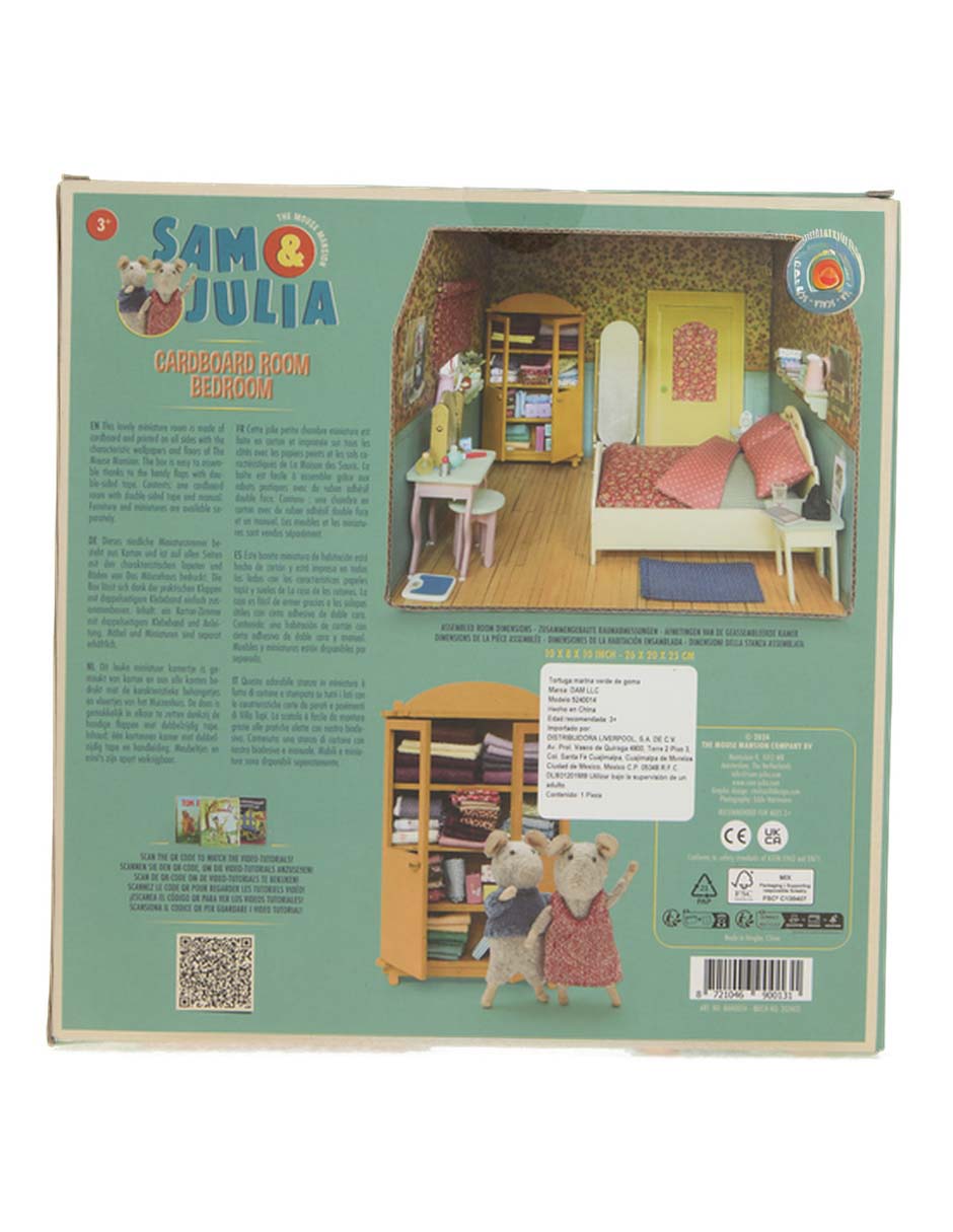 Casa de muñecas Sam&Julia Cardboars Room Bedroom