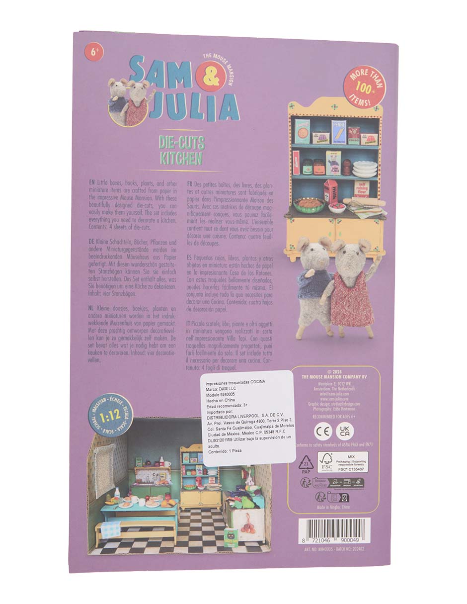Casa de muñecas die cuts kitchen Sam& 5