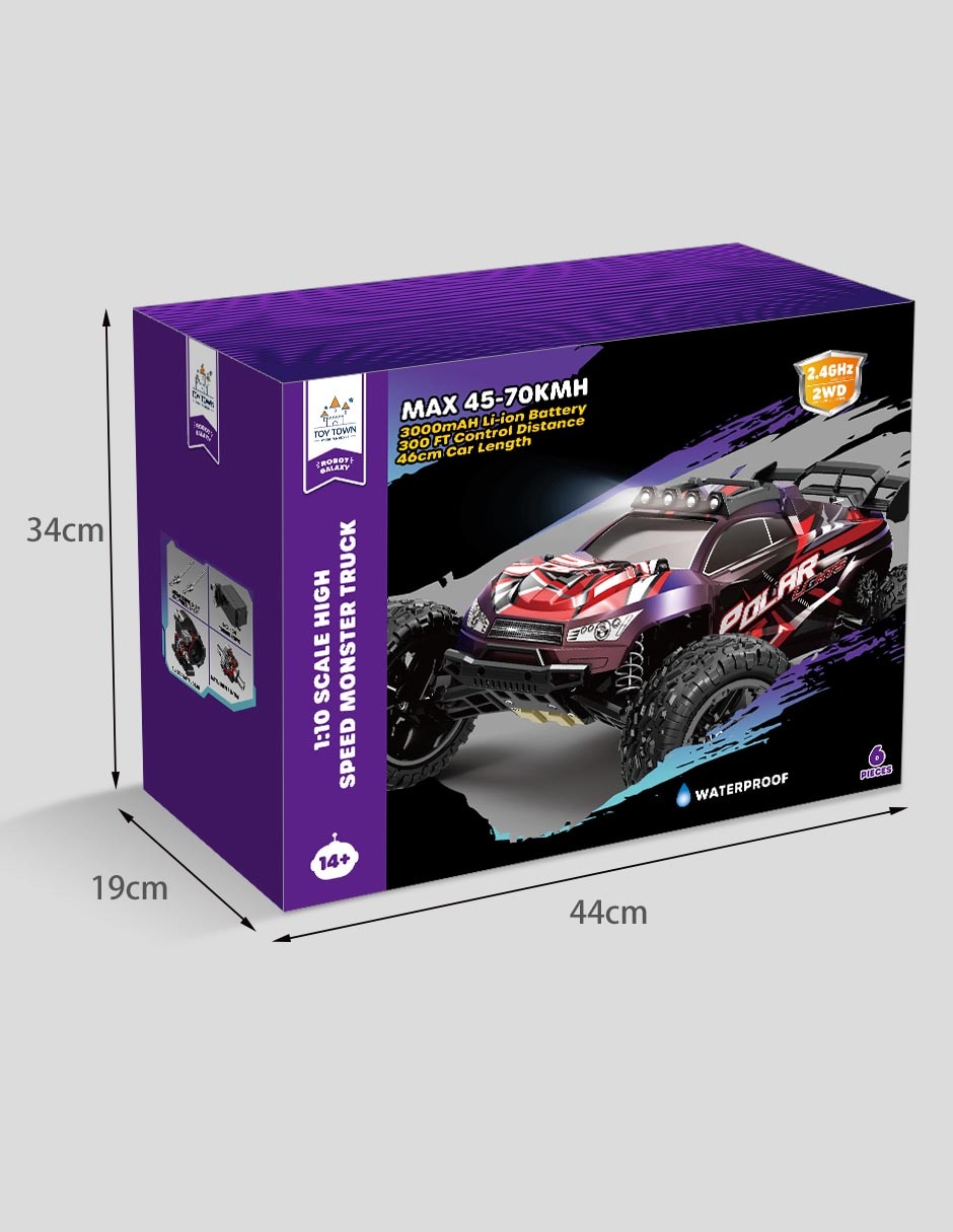 Carro de control remoto Toy Town Scale High Speed Monster Truck
