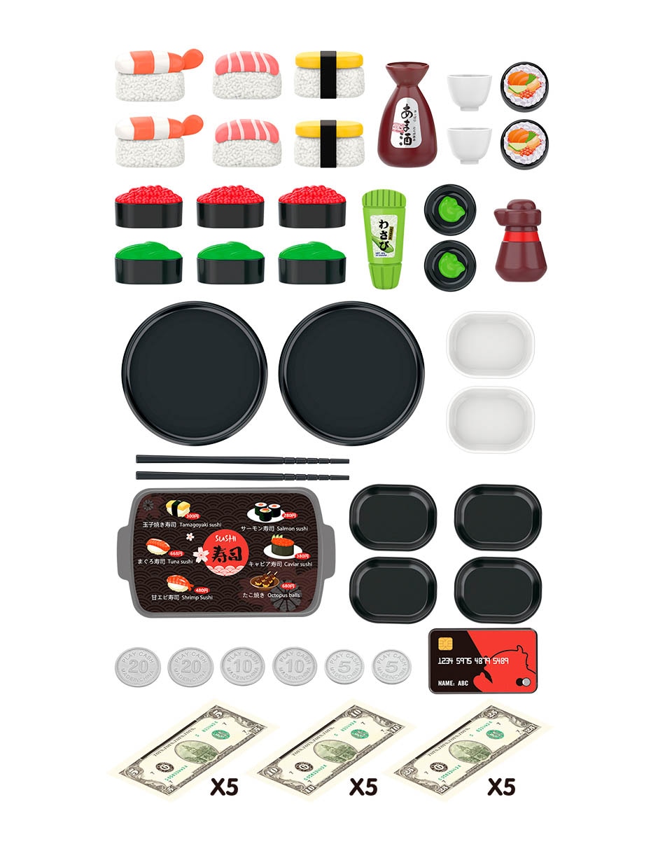 Mini Set de sushi juego de rol para niños