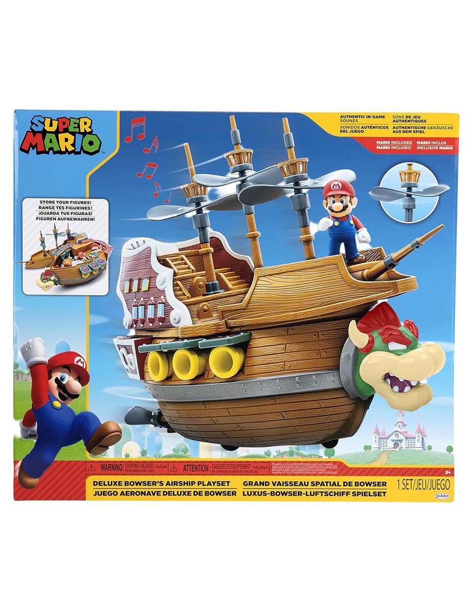 Play set vehículos Juego Aeronave Deluxe de Bowser de Super Mario Jakks Pacific