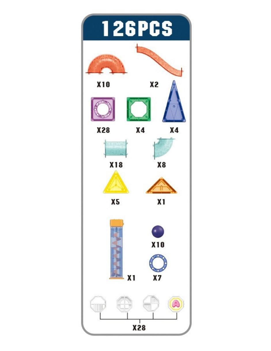 Set de Bloques de Construcción Magnéticos 3D Juguetes STEM Niños y Niñas. HD131A 2