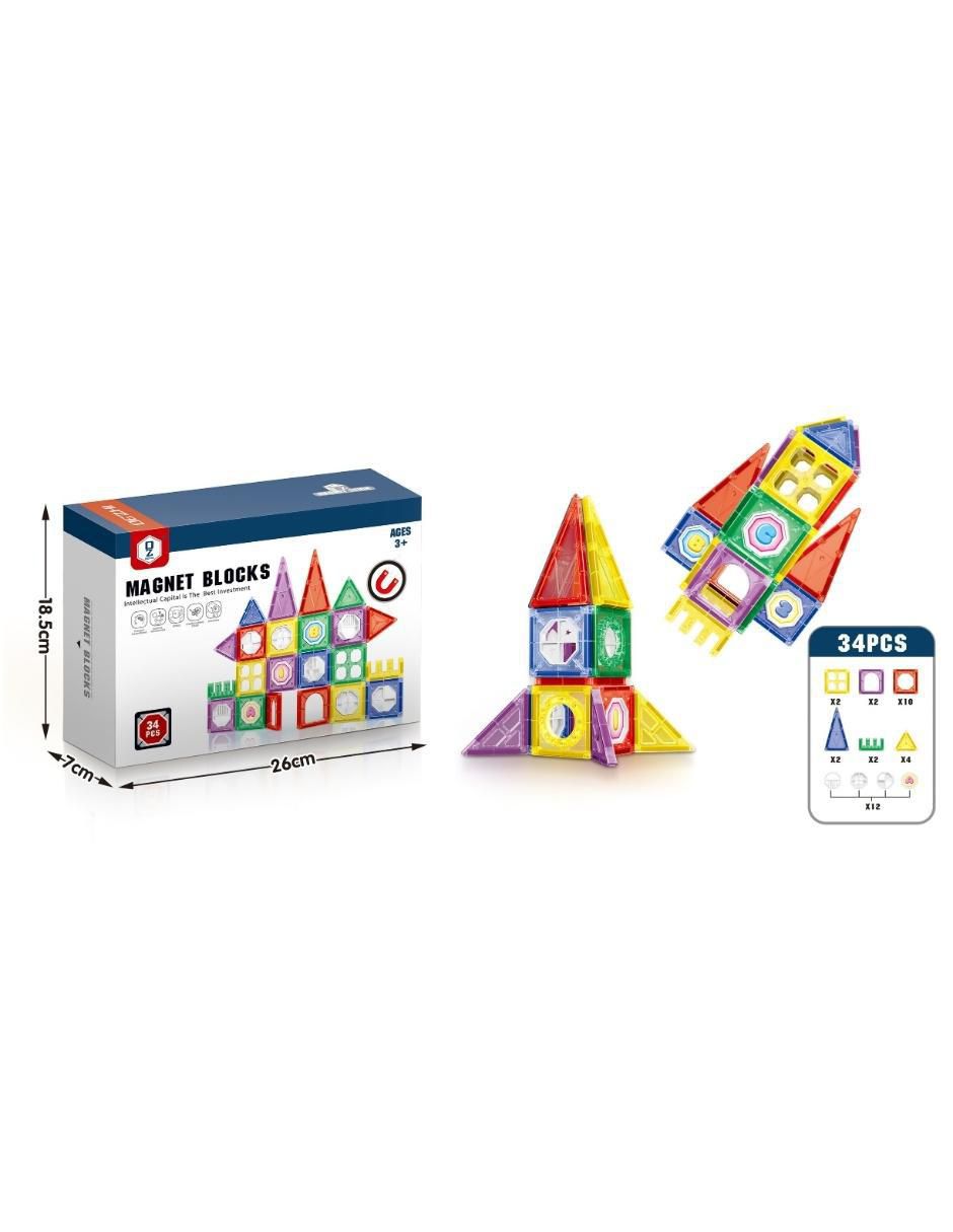 Set de Bloques de Construcción Magnéticos 3D Juguetes STEM Niños y Niñas. HD381A 4