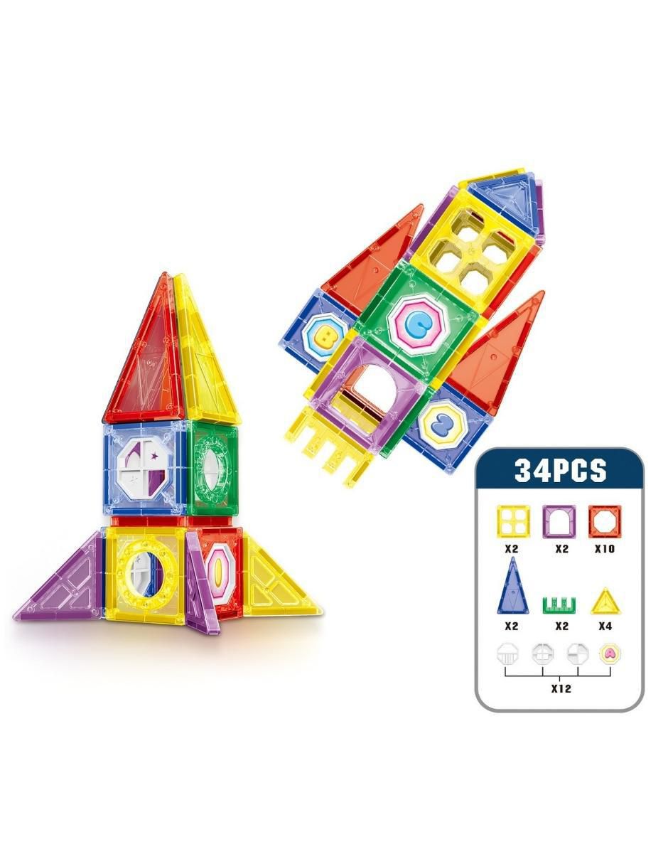 Set de Bloques de Construcción Magnéticos 3D Juguetes STEM Niños y Niñas. HD381A 2