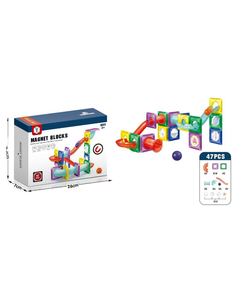 Set de Bloques de Construcción Magnéticos 3D Juguetes STEM Niños y Niñas. HD384A 3