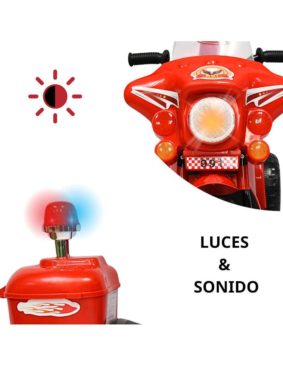 Moto montable Sirena recargable 5