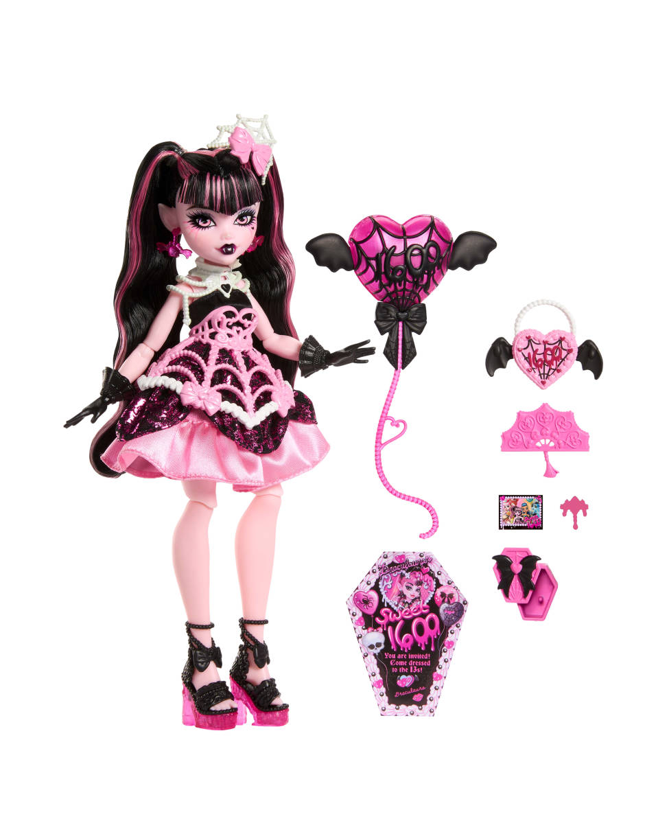 Muñeca fashion cumpleaños draculaura 1600 sorpresa 16
