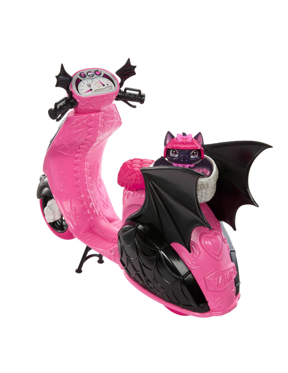 Muñeca fashion draculaura con scooter 3