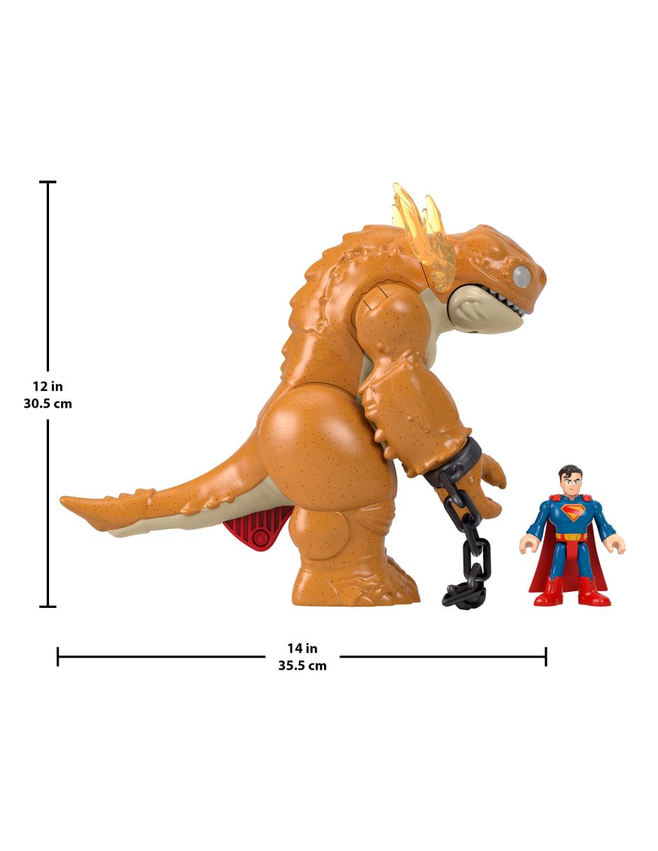 Figura de acción articulada dc super friends superman kaiju clash edición limitada imaginext con luz y sonido