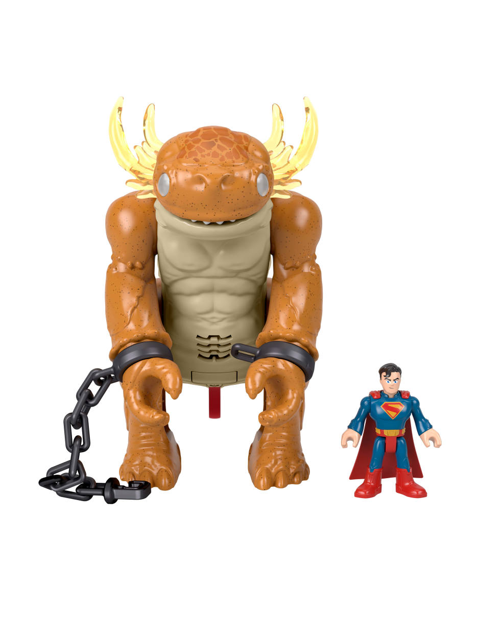 Figura de acción articulada dc super friends superman kaiju clash edición limitada imaginext con luz y sonido