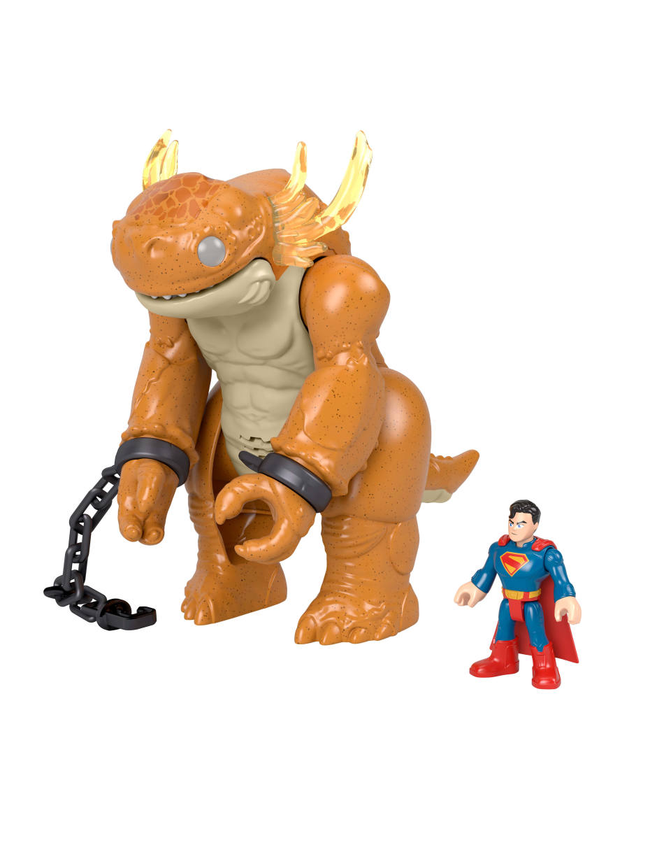 Figura de acción articulada dc super friends superman kaiju clash edición limitada imaginext con luz y sonido