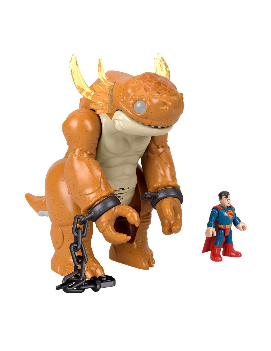 Figura de acción articulada dc super friends superman kaiju clash edición limitada imaginext con luz y sonido