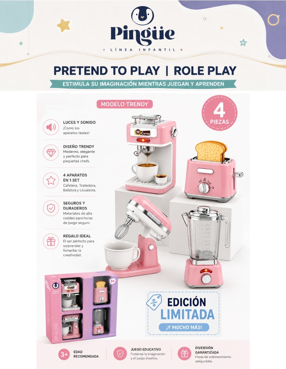 Juego de rol hogar juguete Pingüe