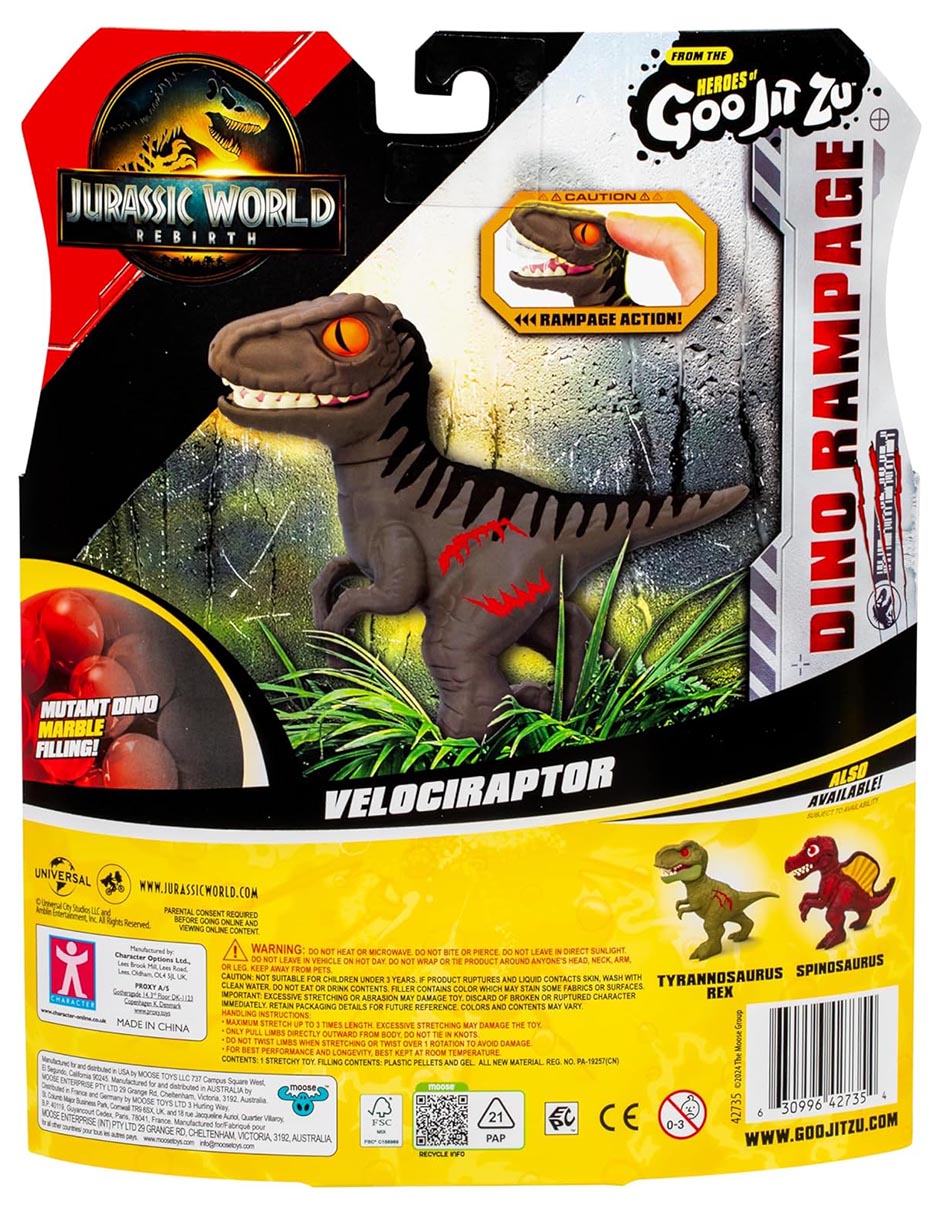 Figura de acción articulada Goo Jit Zu Jurassic World edición especial Bandai elástico