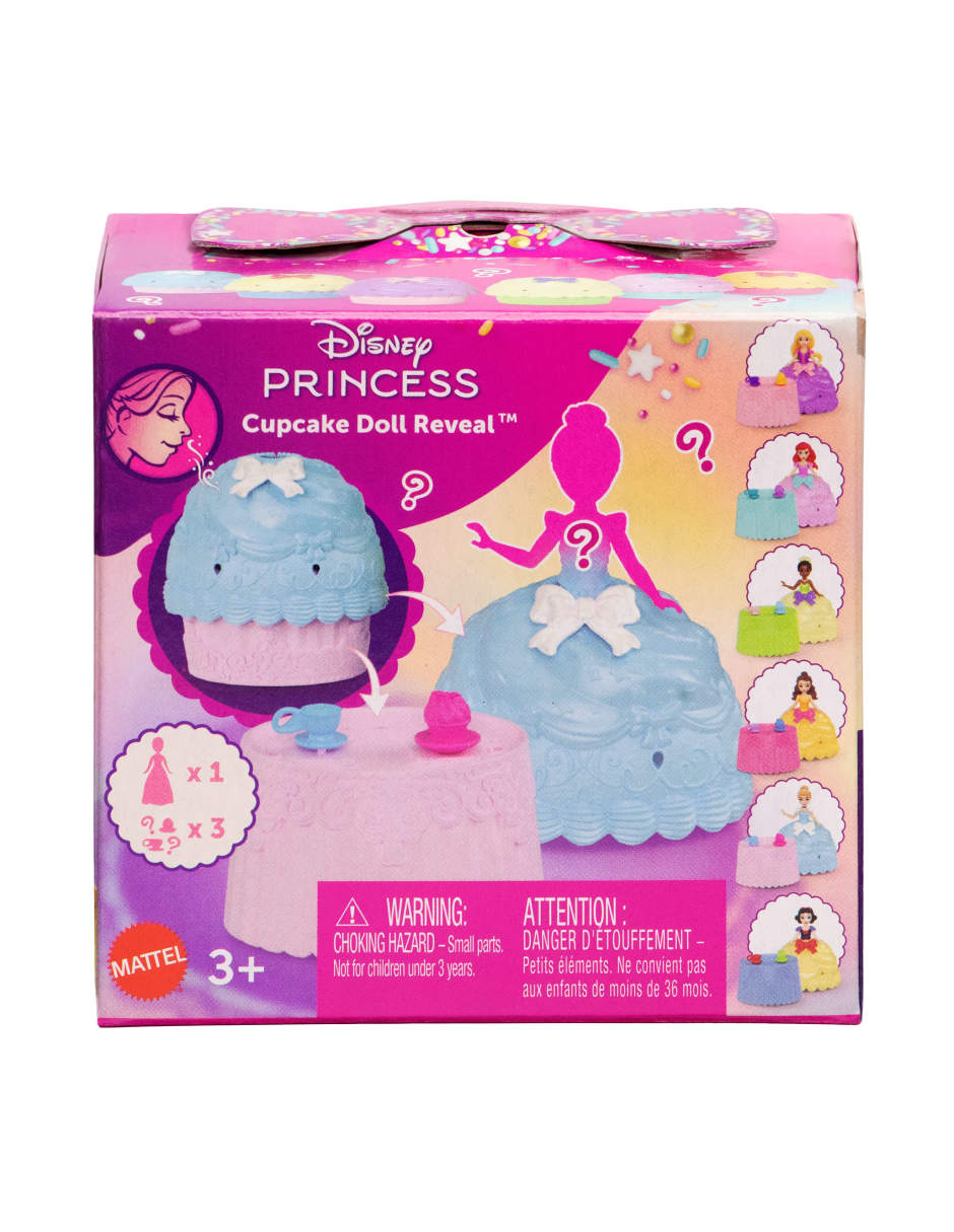 Muñeca clasica disney princesas cupcake transformable a falda 6