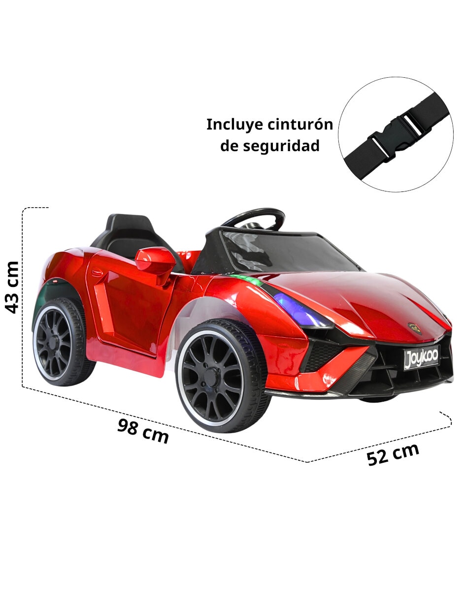 Automóvil montable con control remoto Joykoo deportivo recargable