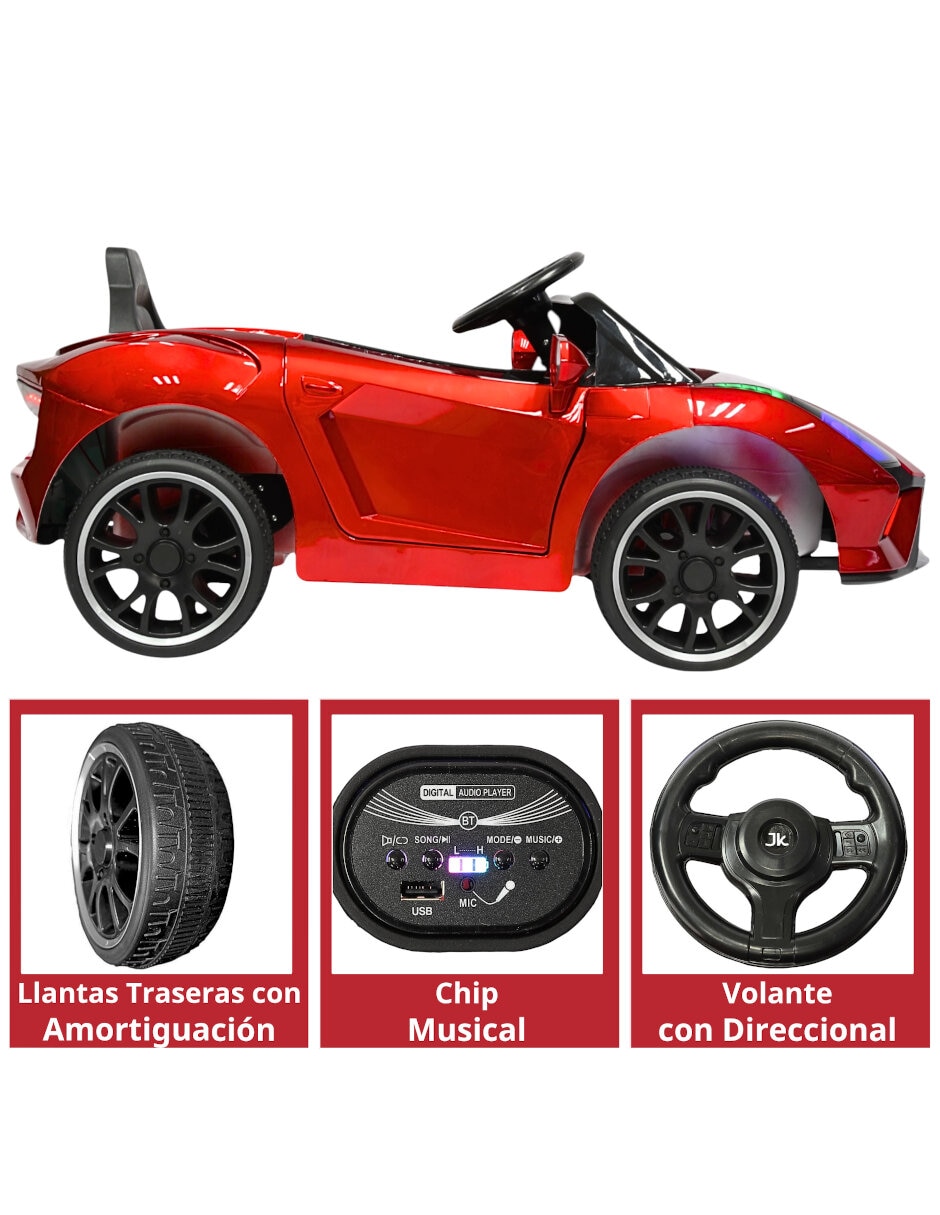 Automóvil montable con control remoto Joykoo deportivo recargable