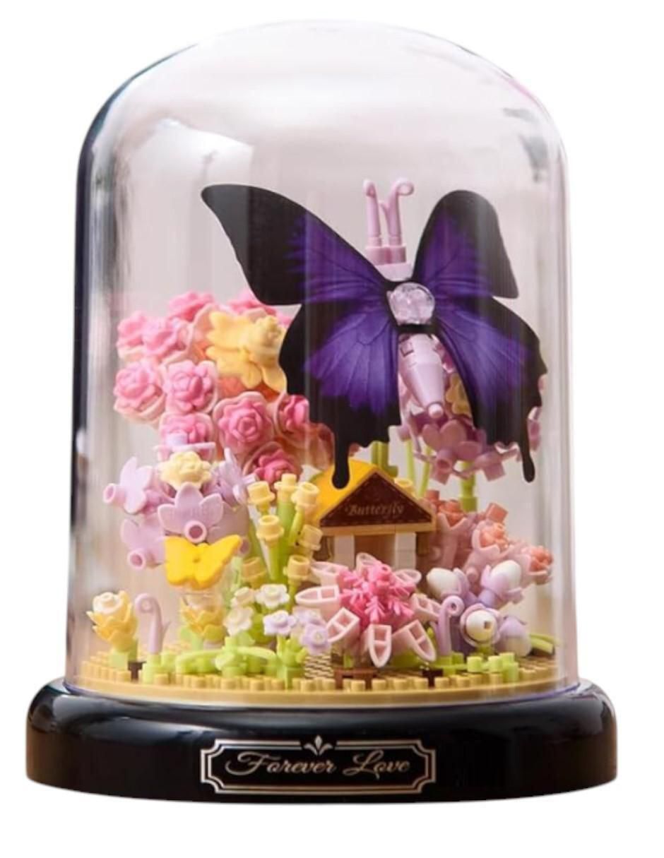 Set construcción de flores y mariposa armables