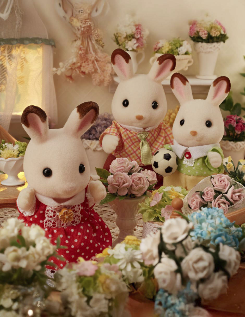 Familia conejo chocolate Sylvanian Families