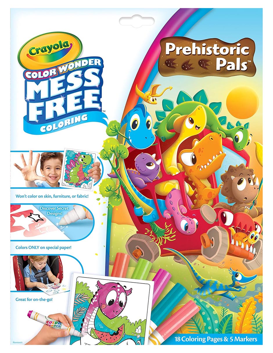 Hojas para colorear prehistóricas Crayola juego arte y manualidades unisex