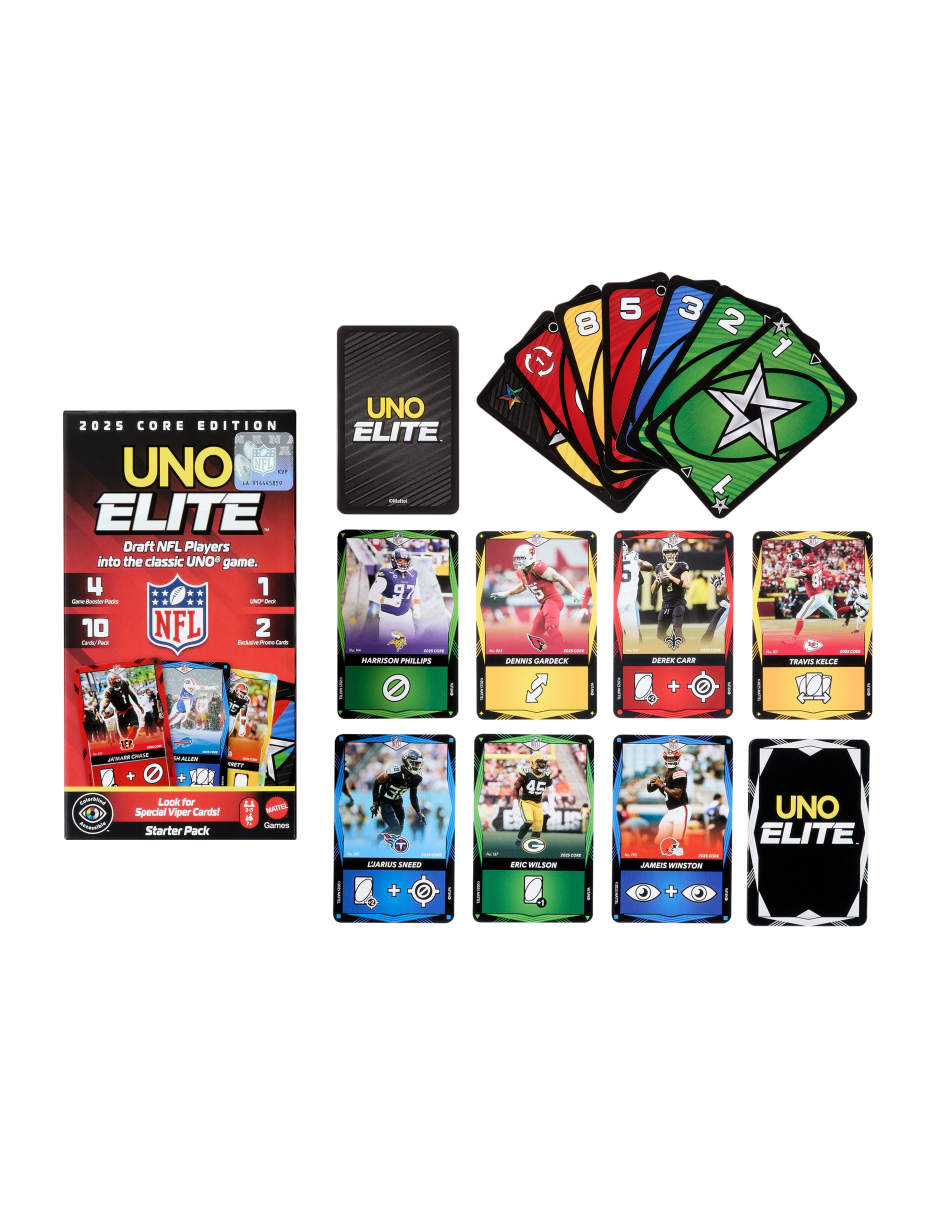 Uno Elite NFL juego de mesa NFL Starter pack Uno