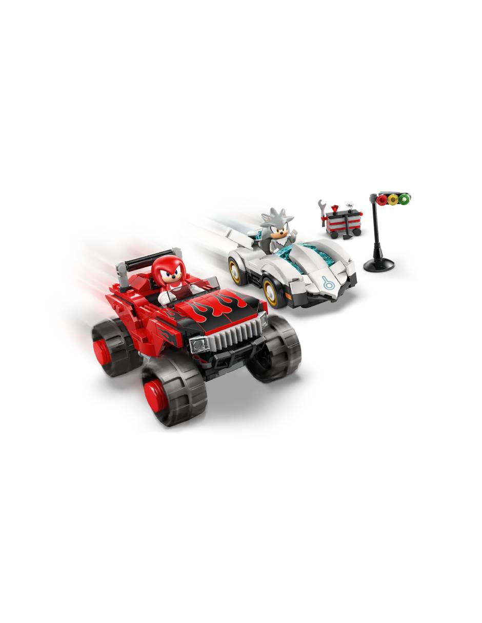 Sonic The Hedgehog Set De Lego Sonic Silver'S Car Vs. Knuckles Monster Truck 77118 77118 4