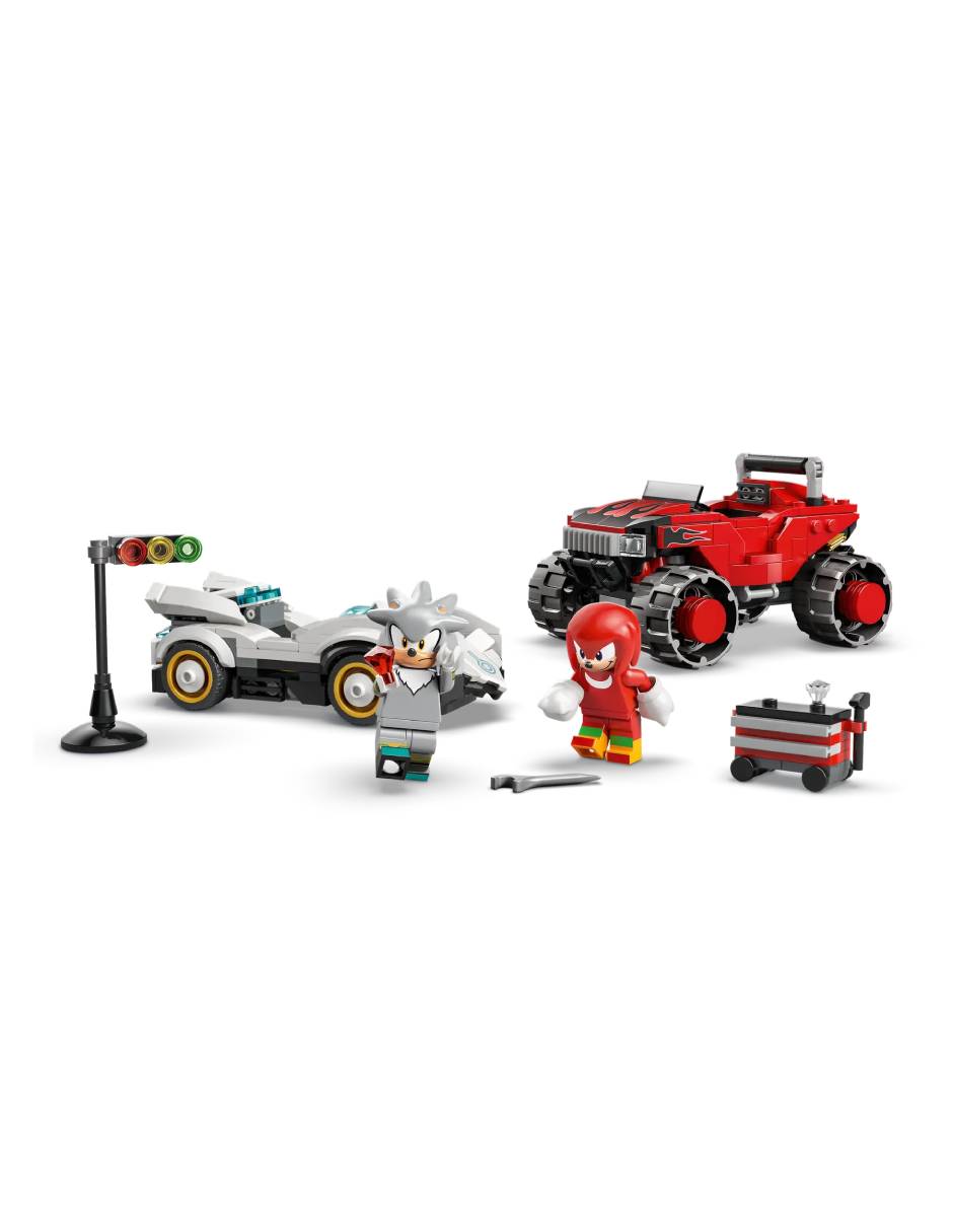 Sonic The Hedgehog Set De Lego Sonic Silver'S Car Vs. Knuckles Monster Truck 77118 77118 6