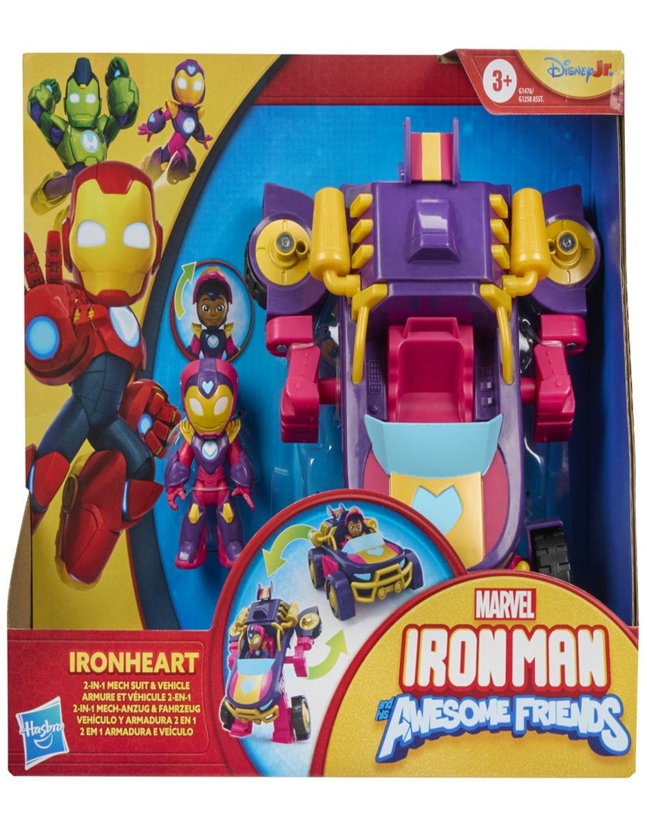 Set figuras acción articulada Iron Man And His Awesome Friends 2 en 1 2
