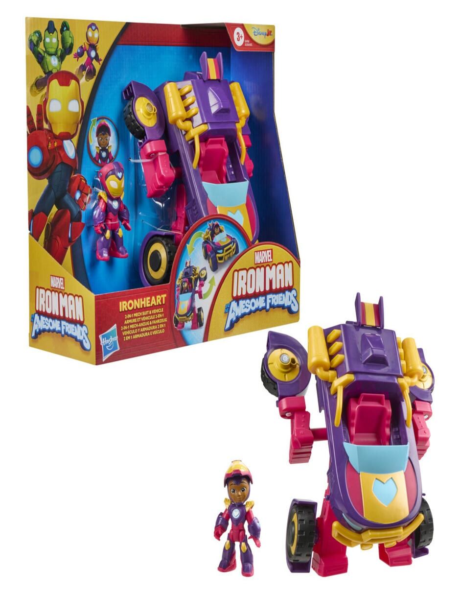Set figuras acción articulada Iron Man And His Awesome Friends 2 en 1 3