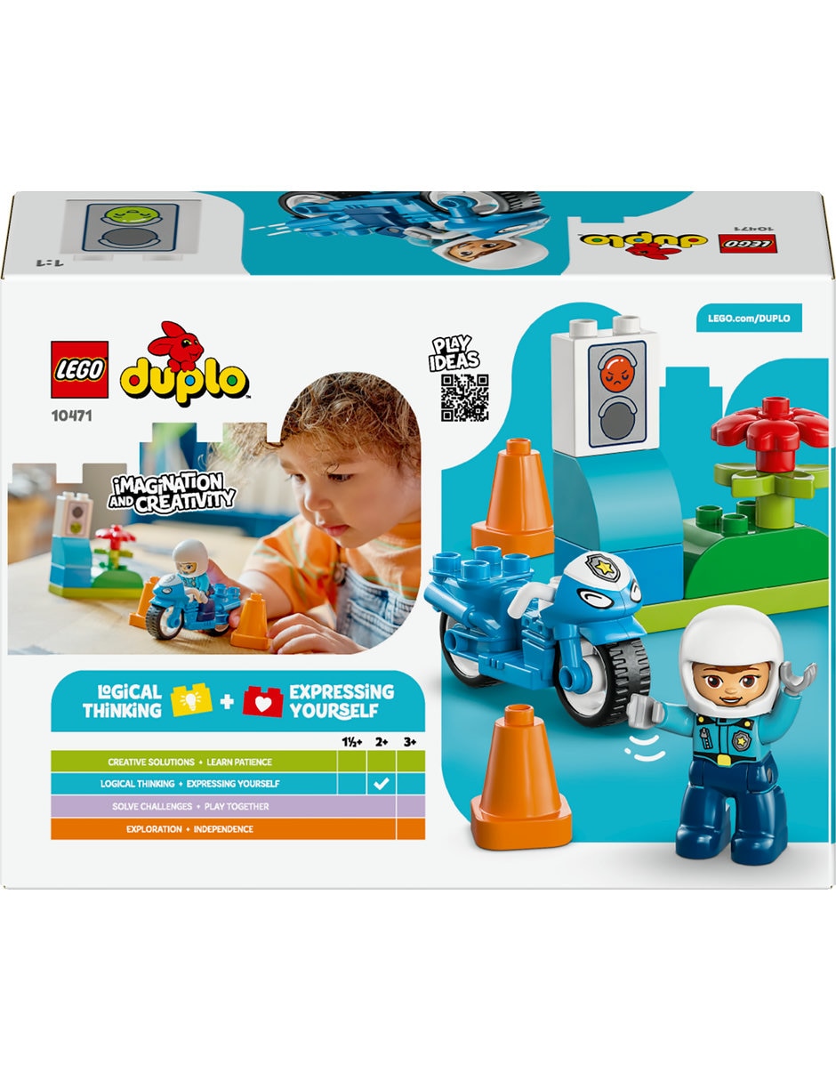 Duplo Set De Lego Duplo Town Blue Police Motorcycle 10471 10471 4