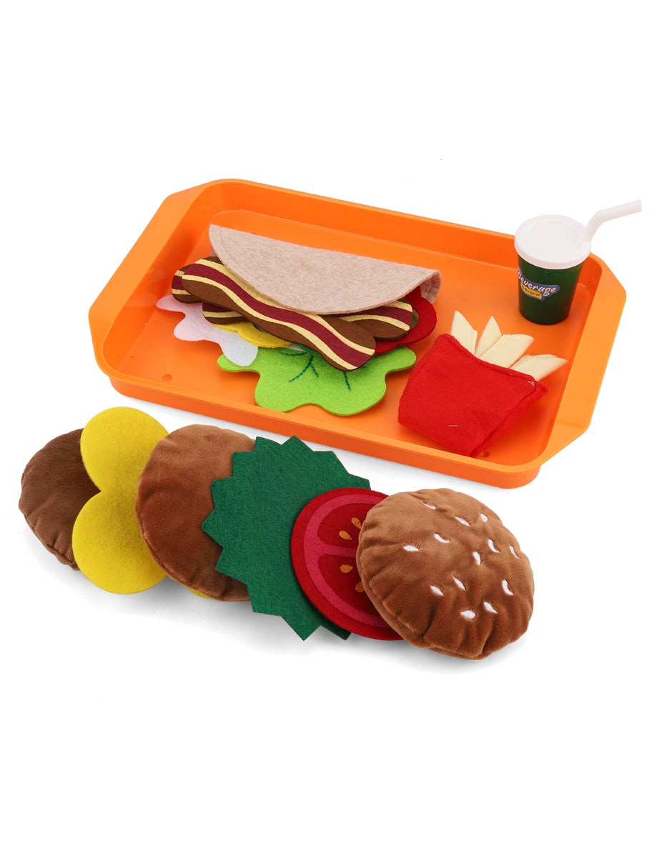 Set hamburguesa y papas juego de rol para niños Set hamburguesa y papas juego de rol para niños