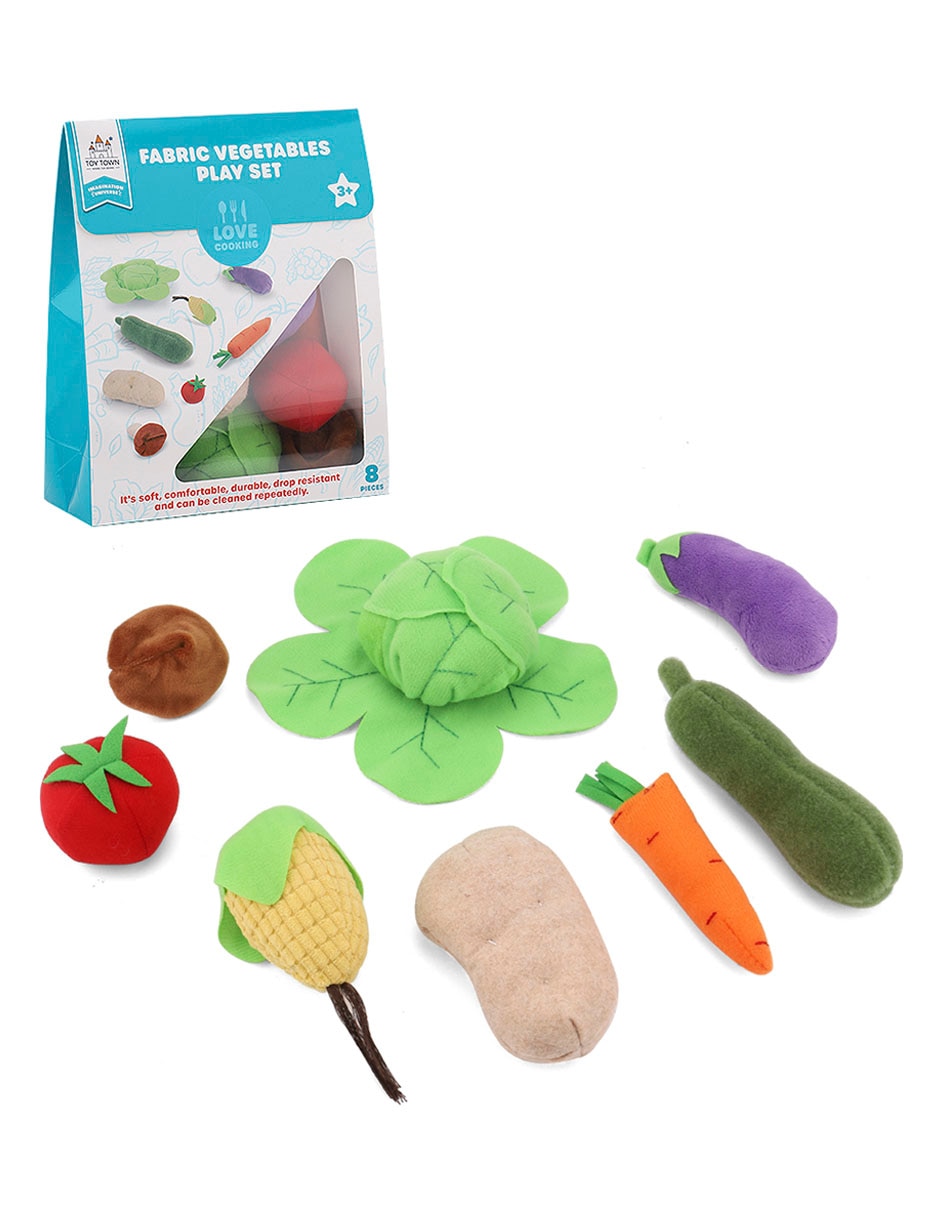 Juego de verduras de tela juego de rol para niños