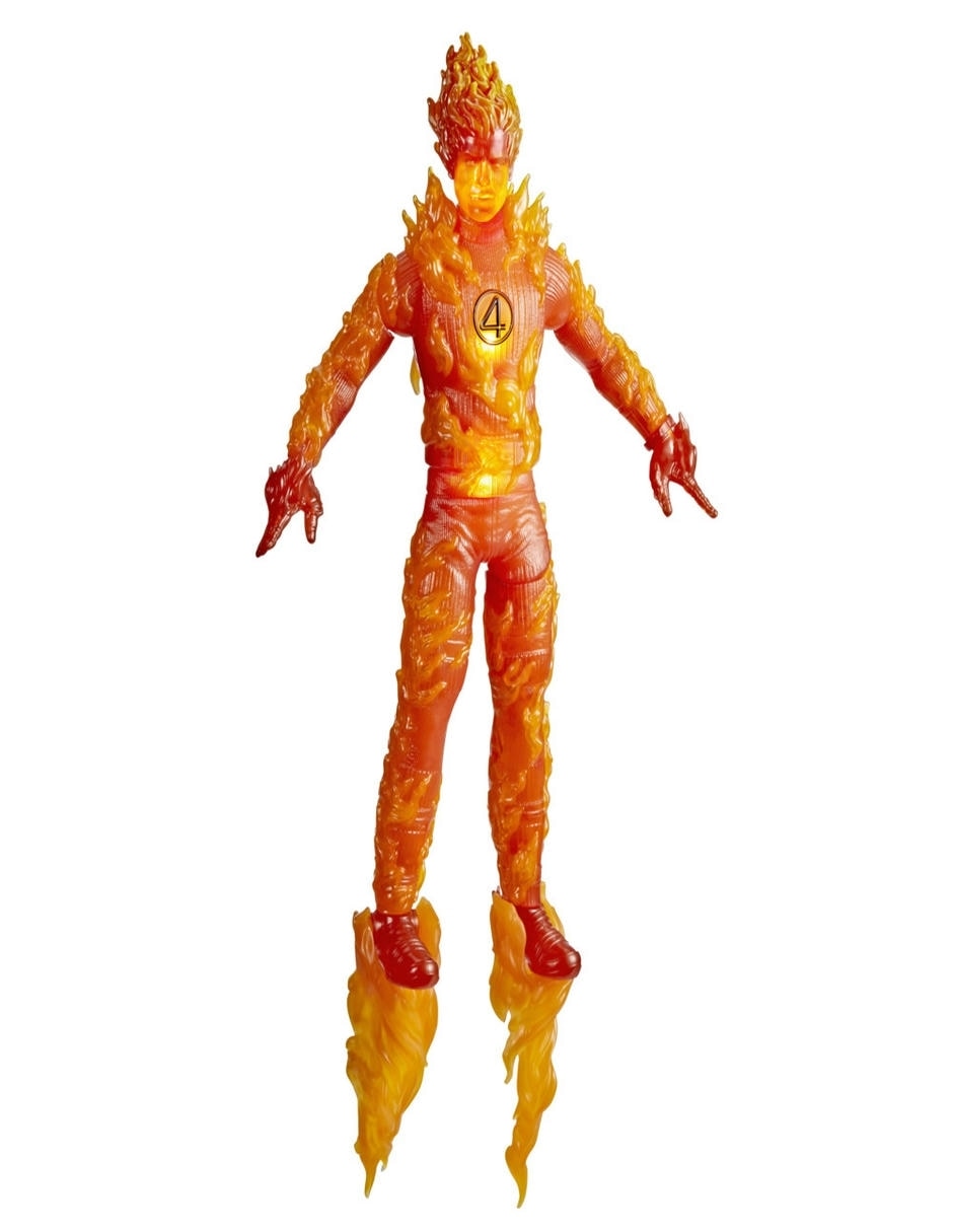 Figura de acción articulada Antorcha Humana fans Marvel con luz y sonido
