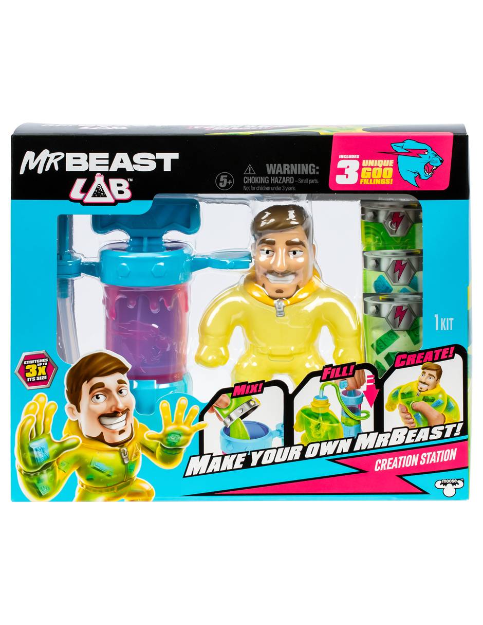 Figura de acción Lab Mr. Beast Mr Beast elástico