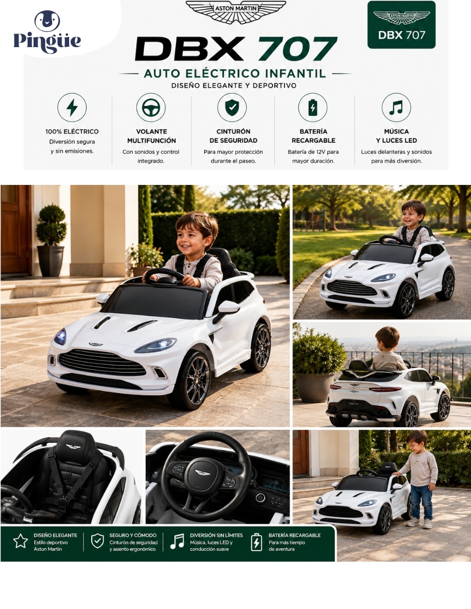 Automóvil montable con control remoto Pingüe recargable