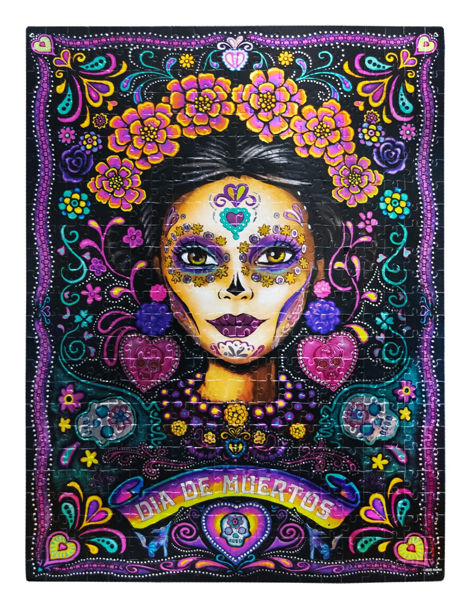 Rompecabezas coleccionable metalizado Barbie catrina 500 piezas 5