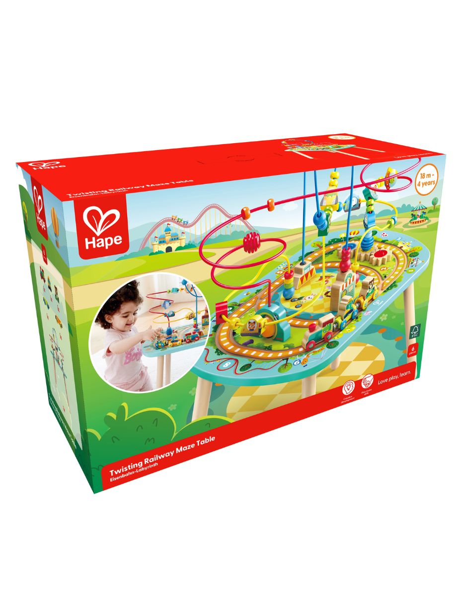 Mesa Laberinto de Ferrocarril Railway juego estimulación temprana para infantil unisex