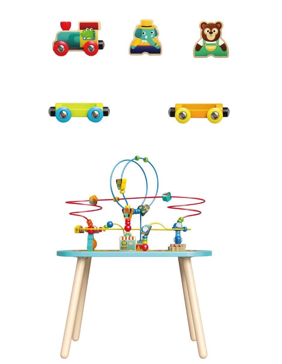 Mesa Laberinto de Ferrocarril Railway juego estimulación temprana para infantil unisex
