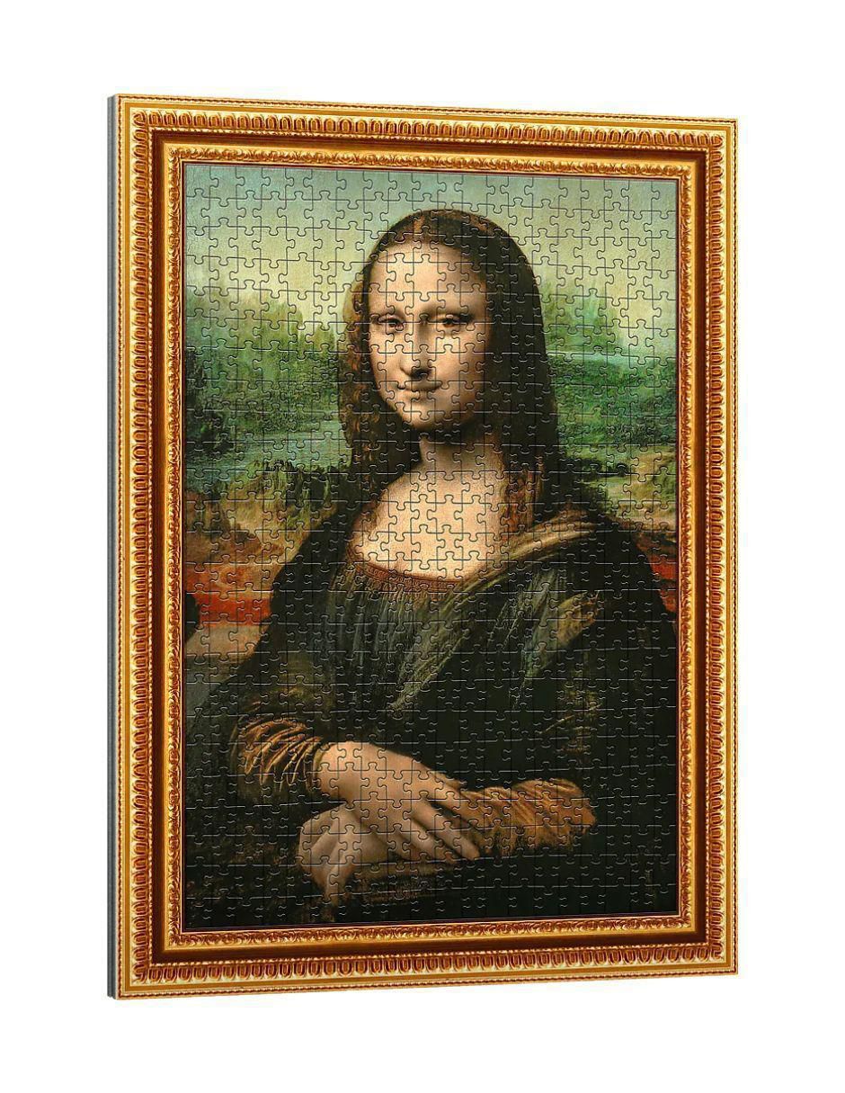 Rompecabezas Mona Lisa Leonardo Da Vinci con marco Trefl 500 piezas