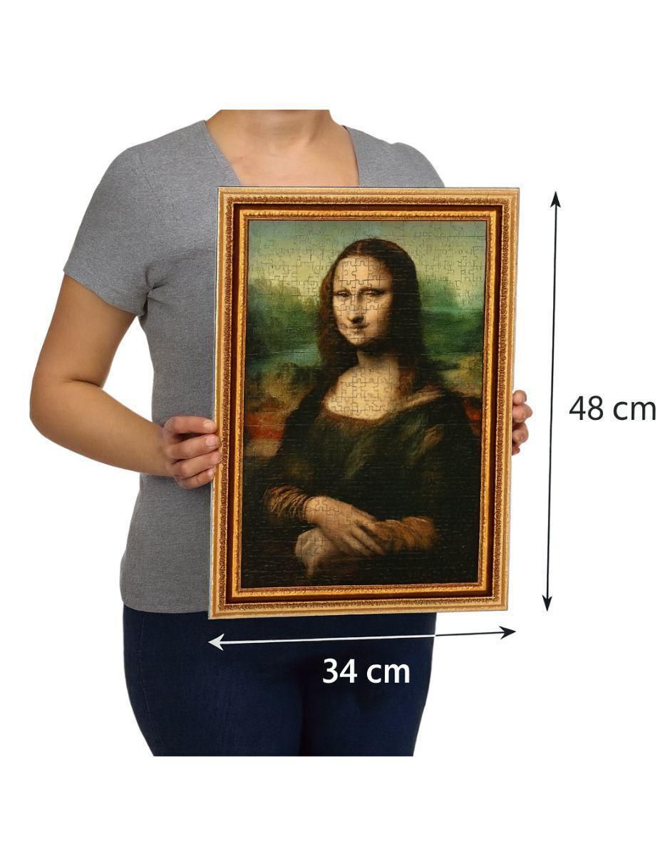Rompecabezas Mona Lisa Leonardo Da Vinci con marco Trefl 500 piezas
